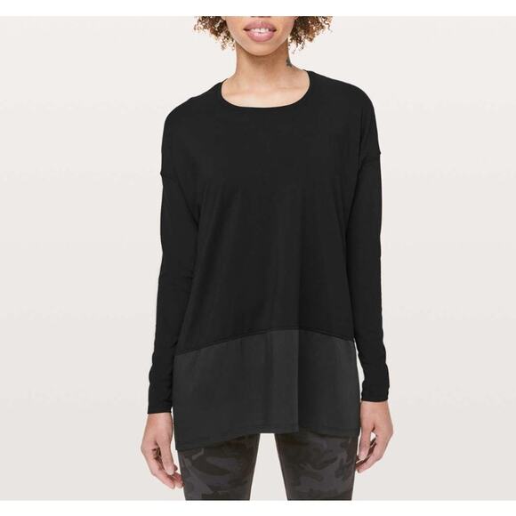 Lululemon Ease of Mind‎ Long Sleeve Top in Black, Size 6 - Picture 1 of 13